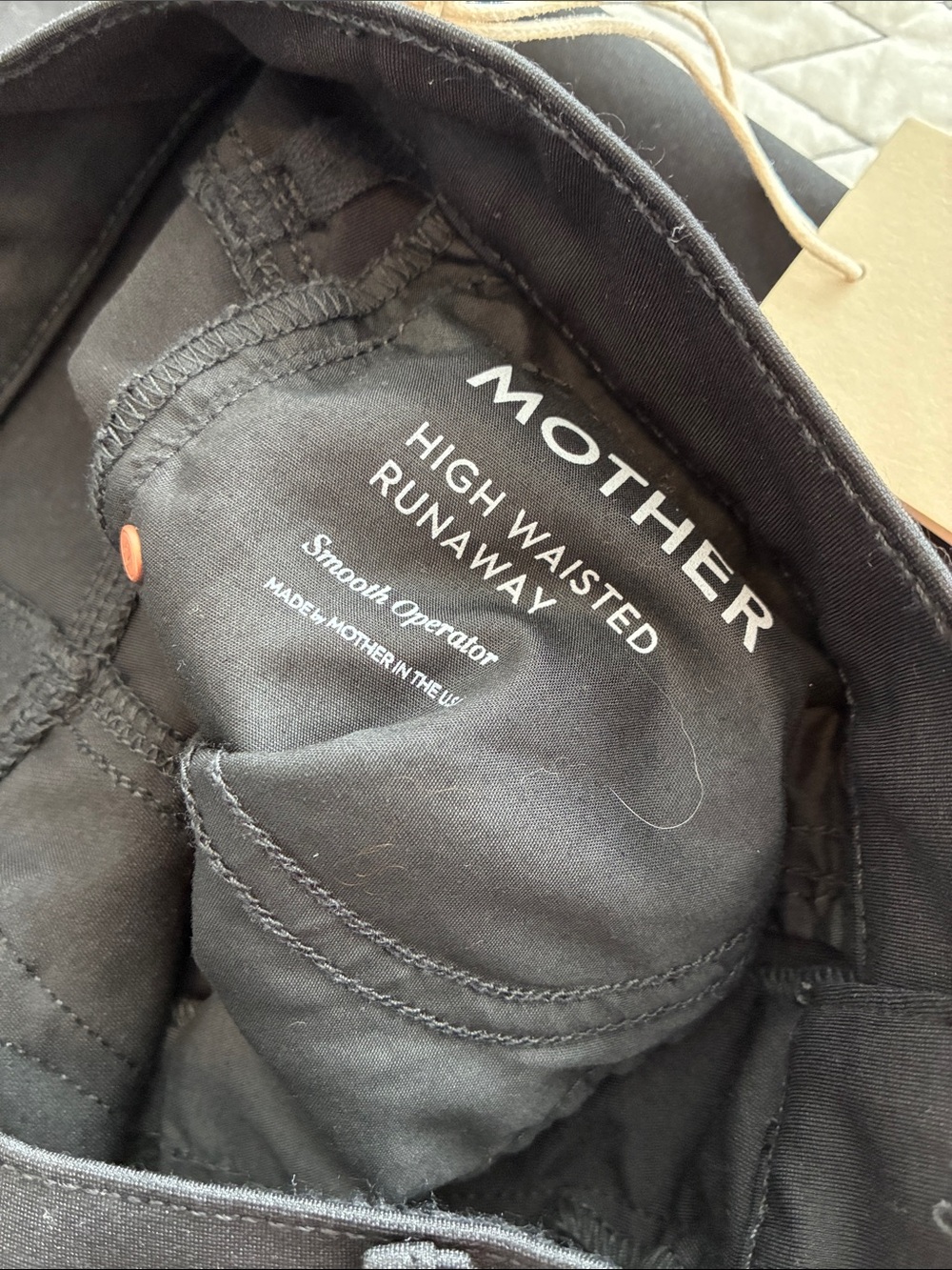 NWT MOTHER Black High-Waisted Runaway Pants Sz 25 - Picture 9 of 12